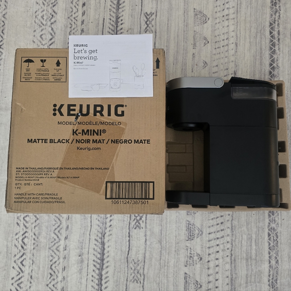 Keurig Matte Black Hot Beverage K-Mini Single Serve Coffee Maker K-Cup - Picture 9 of 16